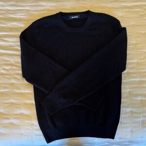 NAADAM Women's Black Crewneck Sweater